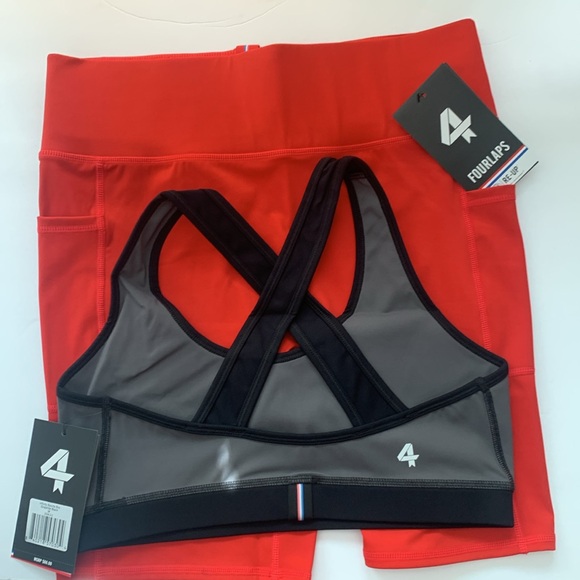 NWT Fourlaps size medium bundle bike shirt and sports bra - Picture 2 of 4